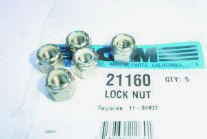 21160 Stainless steel 3/8" 24N.F. trim lock nuts