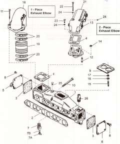 51210 Mercruiser 120-140 hp gm 153 181 4 cyl.1982-1995