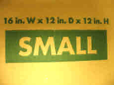Size small 16X12X12
