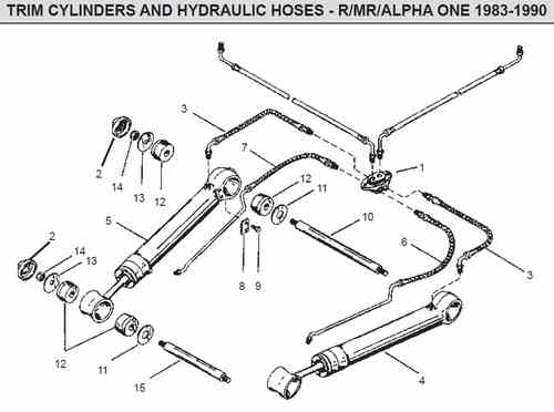 Alpha 1 Mercruiser Trim Cylinder Breakdown