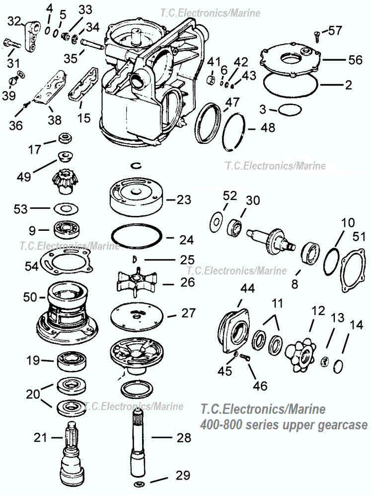 400-800 Series OMC parts drawing