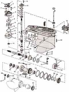 Evinrude Johnson outboard parts V4 drawing M.jpg