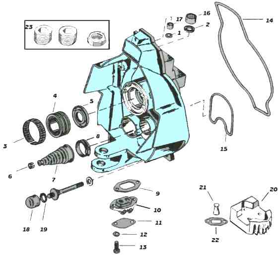 gimbal housing parts drawing