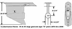 Type O V4 V6 large gearcase 1979 - 2006