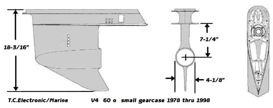 v4 90 1978 1998 small gearcase drawing