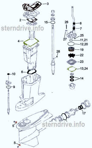 130-L130 Yamaha seal kit and water pump parts