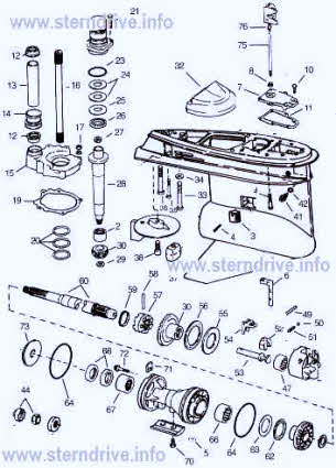 OMC Cobra parts lower gearcase