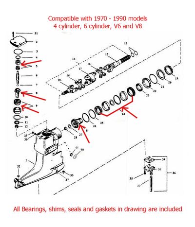 Outdrive Breakdown Parts