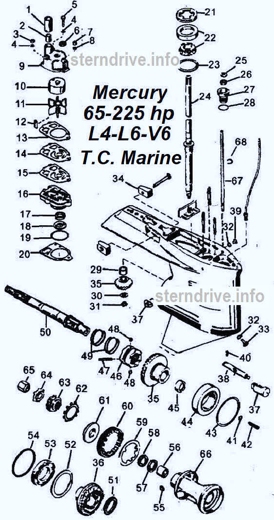 Chrysler outboard lower unit diagram