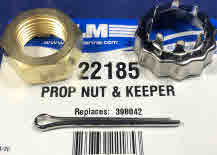 22185 OMC Prop nut and keeper