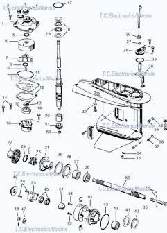 Johnson/Evinrude outboard drawing 40-50 hp