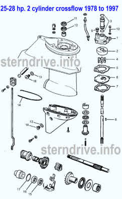 Johnson outboard parts 2 piece lower unit