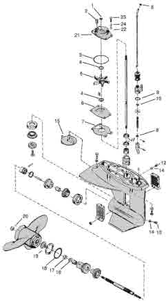 Mercury 18XD 20-25 hp. drawing