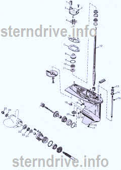 Mercury outboard motor 3 cylinder 50-55-60 hp