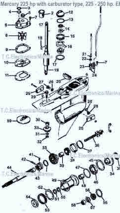 outboard parts 200, 225 and 250 hp