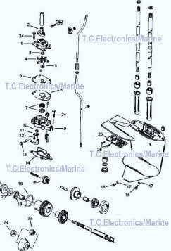 Mercury parts drawing 6, 8, 9.9, 10 and 15 hp