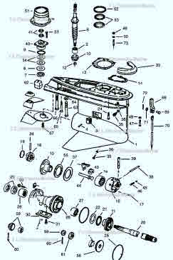 OMC 400 lower unit drawing