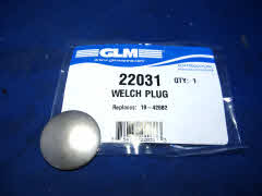 22031 Welch plug Mercruiser 19-42682