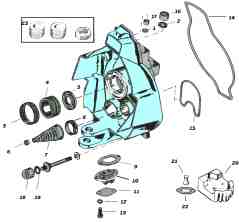 Alpha One gimbal housing parts drawing