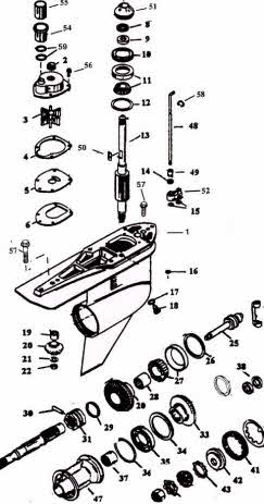 Alpha one generation II lower parts drawing