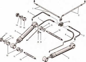 Mercruiser Alpha 1 trim cylinder and hoses