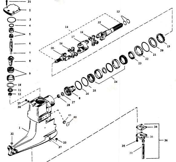 Mercruiser Alpha One upper gearcase