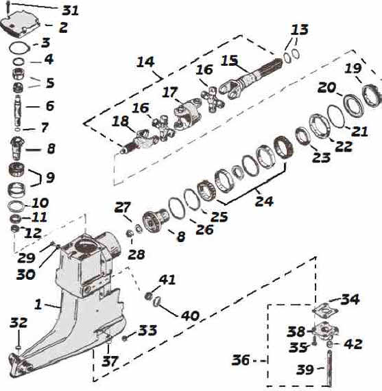 Mercruiser parts drawing 1-22