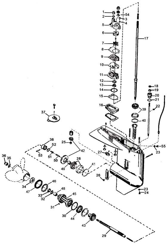 35-70hp lower unit Gear set-clutch dog