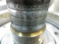 N Notice groove on water seal area of drive shaft