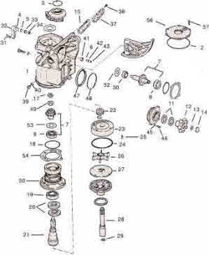 OMC outdrive parts drawing
