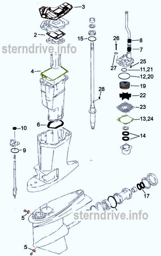130 / L130 Yamaha seal kit and water pump parts