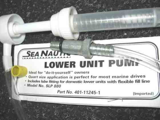 Johnson lower unit oil pump