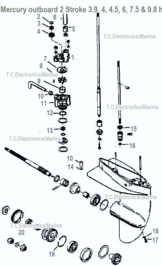 Mercury 2 Stroke 3.9-4-4.5-6-7.5 and 9.8 hp