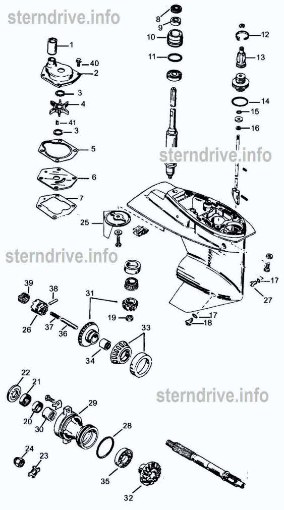 Mercury outboard parts 25-30-40-50 hp 2-3 cylinder