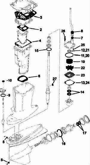 75-225 hp. V4-V6 drawing